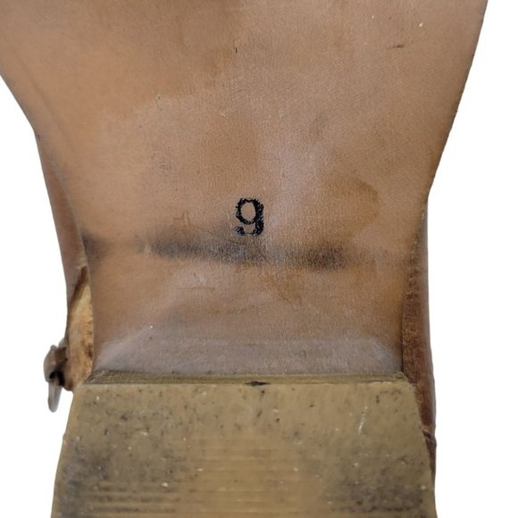 Diba True Walnut Grove Distressed Leather Ankle Boots Womens 9 Stacked Heel - Picture 12 of 12